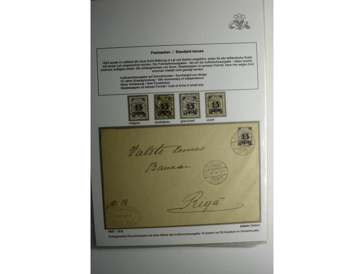 LAT-WÄHRUNG: 1923/40, ungebrauchte/postfrische und gestempelte, enorm inhaltsreiche Sammlung mit unzähligen Besonderheiten wi