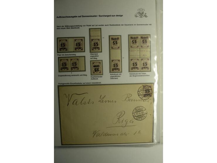 LAT-WÄHRUNG: 1923/40, ungebrauchte/postfrische und gestempelte, enorm inhaltsreiche Sammlung mit unzähligen Besonderheiten wi