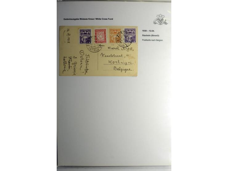 LAT-WÄHRUNG: 1923/40, ungebrauchte/postfrische und gestempelte, enorm inhaltsreiche Sammlung mit unzähligen Besonderheiten wi