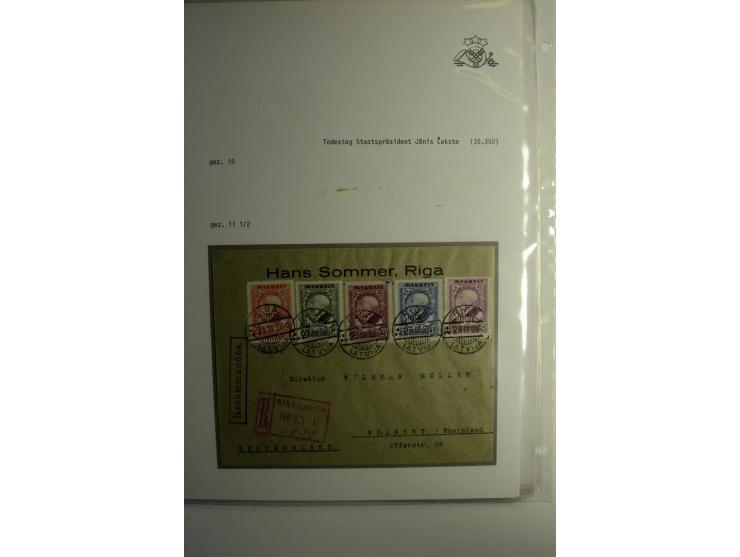 LAT-WÄHRUNG: 1923/40, ungebrauchte/postfrische und gestempelte, enorm inhaltsreiche Sammlung mit unzähligen Besonderheiten wi