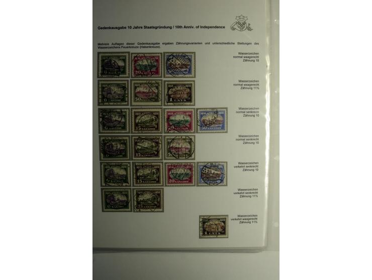 LAT-WÄHRUNG: 1923/40, ungebrauchte/postfrische und gestempelte, enorm inhaltsreiche Sammlung mit unzähligen Besonderheiten wi
