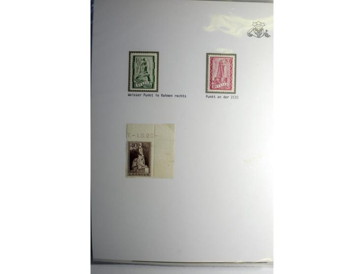 LAT-WÄHRUNG: 1923/40, ungebrauchte/postfrische und gestempelte, enorm inhaltsreiche Sammlung mit unzähligen Besonderheiten wi