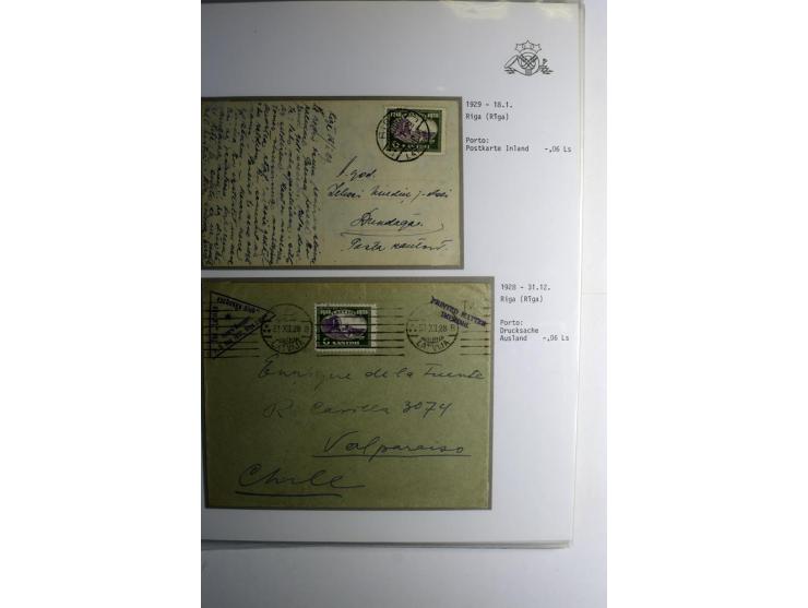LAT-WÄHRUNG: 1923/40, ungebrauchte/postfrische und gestempelte, enorm inhaltsreiche Sammlung mit unzähligen Besonderheiten wi