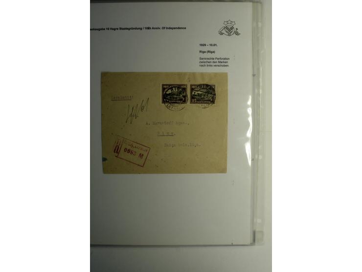 LAT-WÄHRUNG: 1923/40, ungebrauchte/postfrische und gestempelte, enorm inhaltsreiche Sammlung mit unzähligen Besonderheiten wi