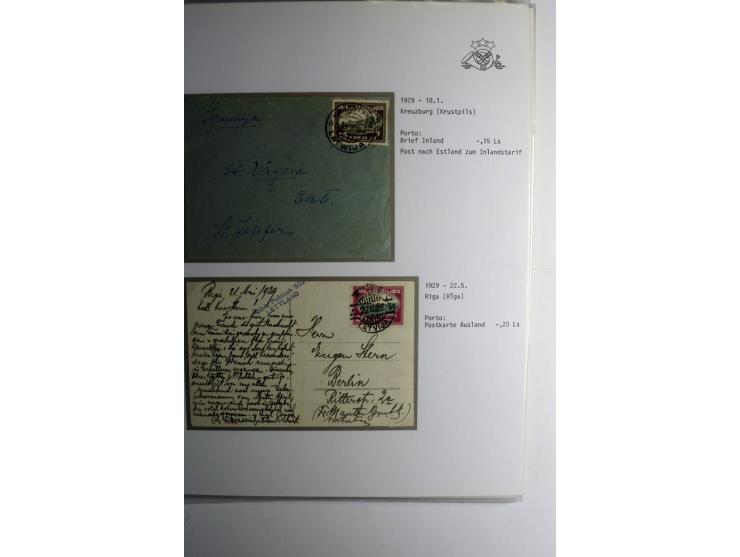 LAT-WÄHRUNG: 1923/40, ungebrauchte/postfrische und gestempelte, enorm inhaltsreiche Sammlung mit unzähligen Besonderheiten wi
