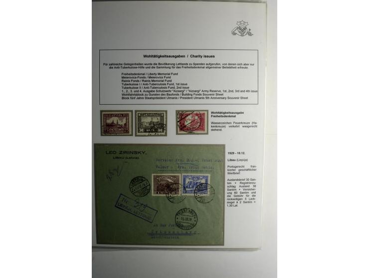 LAT-WÄHRUNG: 1923/40, ungebrauchte/postfrische und gestempelte, enorm inhaltsreiche Sammlung mit unzähligen Besonderheiten wi