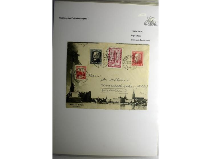 LAT-WÄHRUNG: 1923/40, ungebrauchte/postfrische und gestempelte, enorm inhaltsreiche Sammlung mit unzähligen Besonderheiten wi
