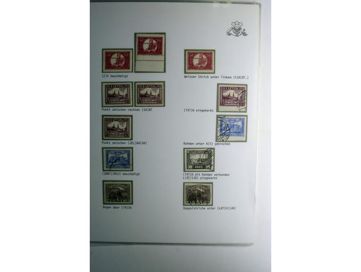 LAT-WÄHRUNG: 1923/40, ungebrauchte/postfrische und gestempelte, enorm inhaltsreiche Sammlung mit unzähligen Besonderheiten wi