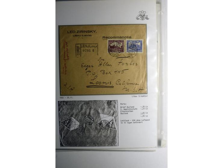 LAT-WÄHRUNG: 1923/40, ungebrauchte/postfrische und gestempelte, enorm inhaltsreiche Sammlung mit unzähligen Besonderheiten wi