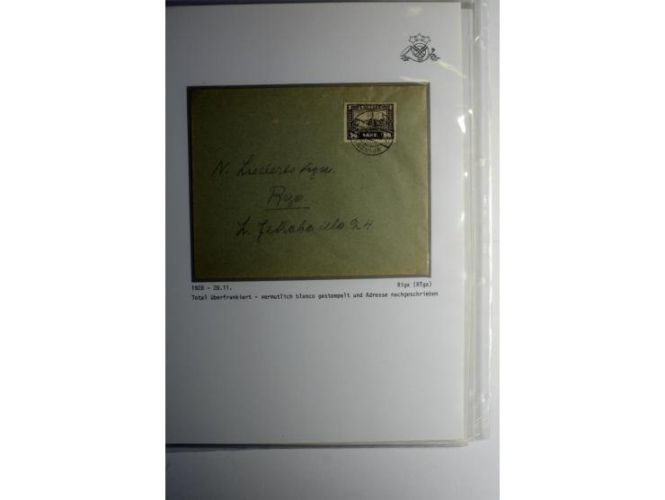 LAT-WÄHRUNG: 1923/40, ungebrauchte/postfrische und gestempelte, enorm inhaltsreiche Sammlung mit unzähligen Besonderheiten wi