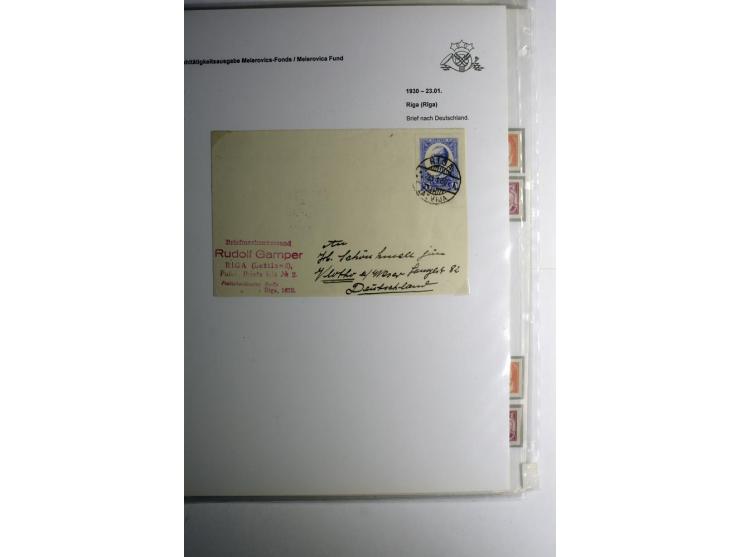 LAT-WÄHRUNG: 1923/40, ungebrauchte/postfrische und gestempelte, enorm inhaltsreiche Sammlung mit unzähligen Besonderheiten wi