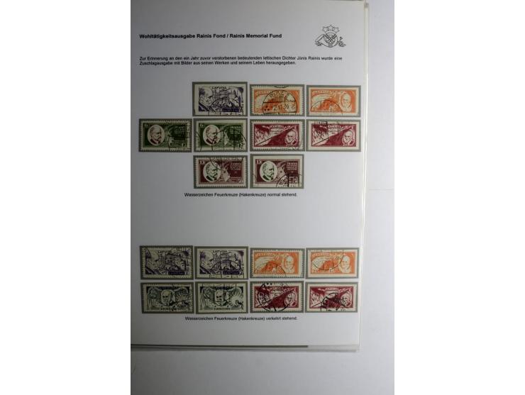 LAT-WÄHRUNG: 1923/40, ungebrauchte/postfrische und gestempelte, enorm inhaltsreiche Sammlung mit unzähligen Besonderheiten wi