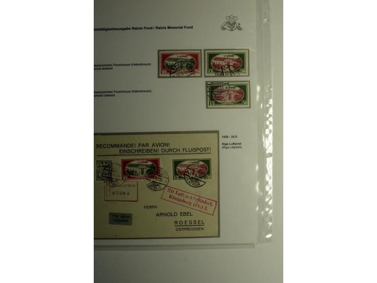 LAT-WÄHRUNG: 1923/40, ungebrauchte/postfrische und gestempelte, enorm inhaltsreiche Sammlung mit unzähligen Besonderheiten wi