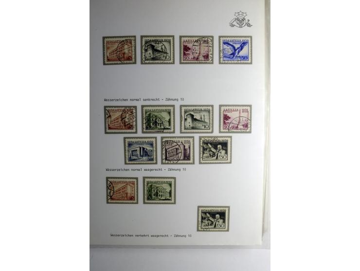 LAT-WÄHRUNG: 1923/40, ungebrauchte/postfrische und gestempelte, enorm inhaltsreiche Sammlung mit unzähligen Besonderheiten wi