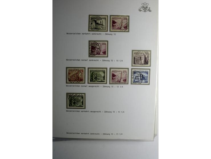 LAT-WÄHRUNG: 1923/40, ungebrauchte/postfrische und gestempelte, enorm inhaltsreiche Sammlung mit unzähligen Besonderheiten wi