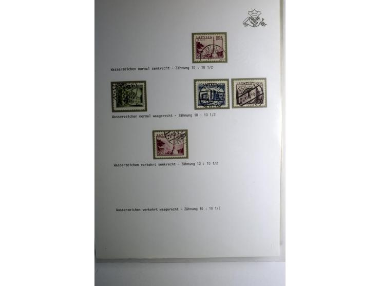 LAT-WÄHRUNG: 1923/40, ungebrauchte/postfrische und gestempelte, enorm inhaltsreiche Sammlung mit unzähligen Besonderheiten wi