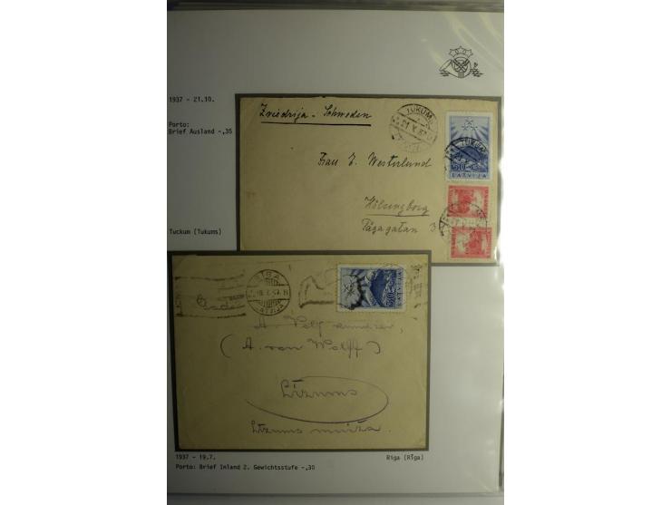 LAT-WÄHRUNG: 1923/40, ungebrauchte/postfrische und gestempelte, enorm inhaltsreiche Sammlung mit unzähligen Besonderheiten wi