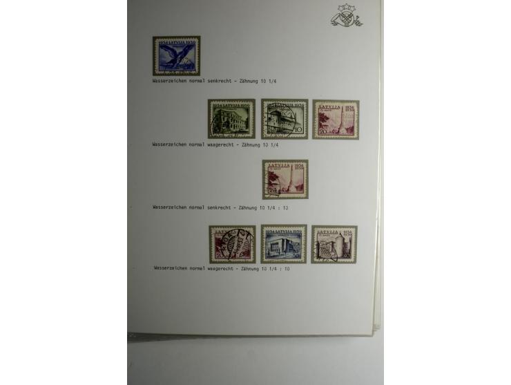 LAT-WÄHRUNG: 1923/40, ungebrauchte/postfrische und gestempelte, enorm inhaltsreiche Sammlung mit unzähligen Besonderheiten wi