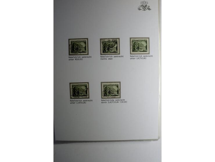 LAT-WÄHRUNG: 1923/40, ungebrauchte/postfrische und gestempelte, enorm inhaltsreiche Sammlung mit unzähligen Besonderheiten wi