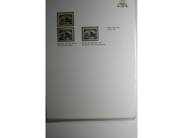 LAT-WÄHRUNG: 1923/40, ungebrauchte/postfrische und gestempelte, enorm inhaltsreiche Sammlung mit unzähligen Besonderheiten wi