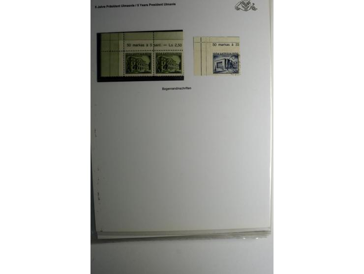 LAT-WÄHRUNG: 1923/40, ungebrauchte/postfrische und gestempelte, enorm inhaltsreiche Sammlung mit unzähligen Besonderheiten wi