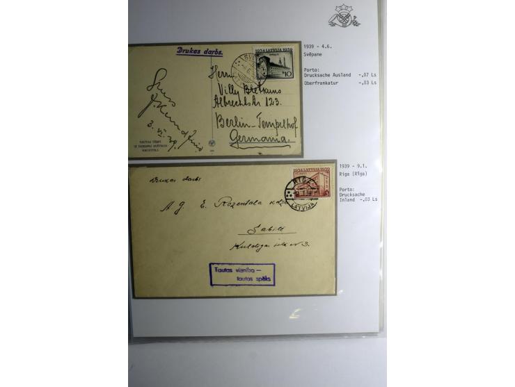 LAT-WÄHRUNG: 1923/40, ungebrauchte/postfrische und gestempelte, enorm inhaltsreiche Sammlung mit unzähligen Besonderheiten wi