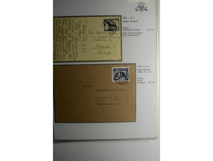LAT-WÄHRUNG: 1923/40, ungebrauchte/postfrische und gestempelte, enorm inhaltsreiche Sammlung mit unzähligen Besonderheiten wi