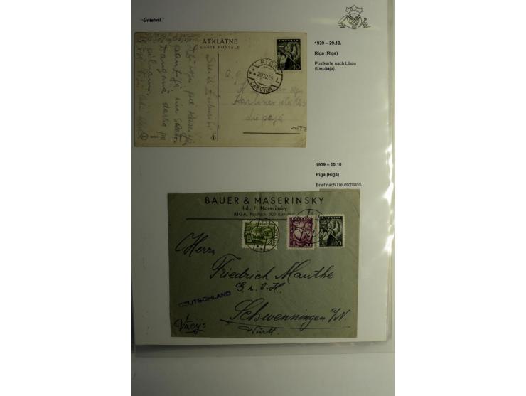 LAT-WÄHRUNG: 1923/40, ungebrauchte/postfrische und gestempelte, enorm inhaltsreiche Sammlung mit unzähligen Besonderheiten wi