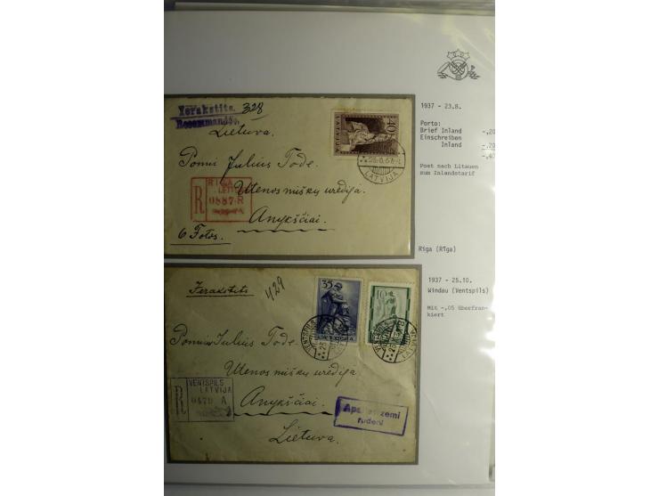 LAT-WÄHRUNG: 1923/40, ungebrauchte/postfrische und gestempelte, enorm inhaltsreiche Sammlung mit unzähligen Besonderheiten wi