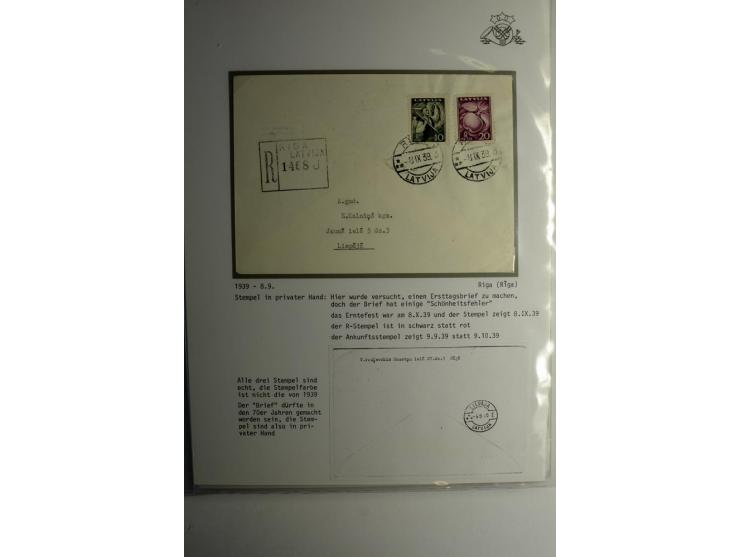 LAT-WÄHRUNG: 1923/40, ungebrauchte/postfrische und gestempelte, enorm inhaltsreiche Sammlung mit unzähligen Besonderheiten wi