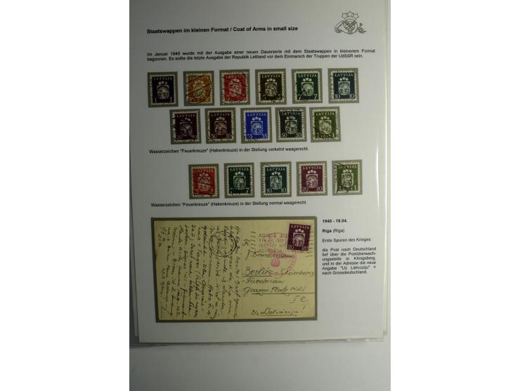 LAT-WÄHRUNG: 1923/40, ungebrauchte/postfrische und gestempelte, enorm inhaltsreiche Sammlung mit unzähligen Besonderheiten wi