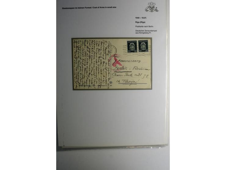 LAT-WÄHRUNG: 1923/40, ungebrauchte/postfrische und gestempelte, enorm inhaltsreiche Sammlung mit unzähligen Besonderheiten wi