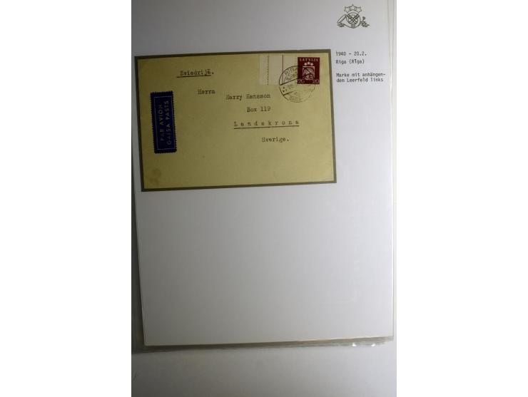 LAT-WÄHRUNG: 1923/40, ungebrauchte/postfrische und gestempelte, enorm inhaltsreiche Sammlung mit unzähligen Besonderheiten wi