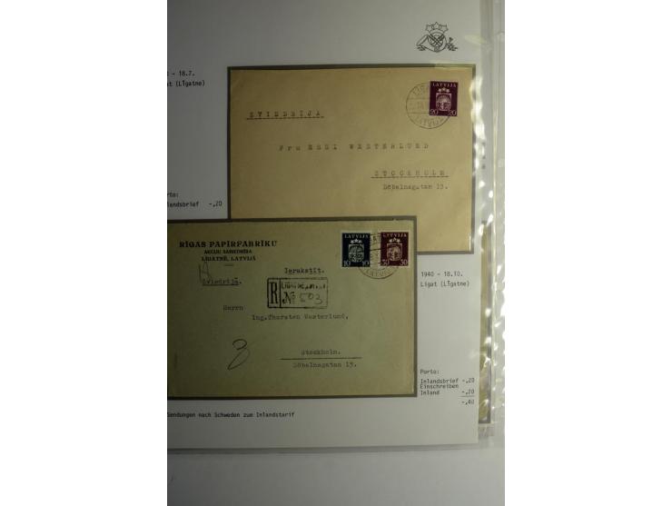 LAT-WÄHRUNG: 1923/40, ungebrauchte/postfrische und gestempelte, enorm inhaltsreiche Sammlung mit unzähligen Besonderheiten wi