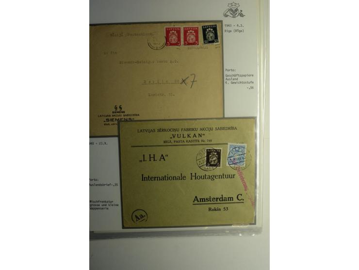 LAT-WÄHRUNG: 1923/40, ungebrauchte/postfrische und gestempelte, enorm inhaltsreiche Sammlung mit unzähligen Besonderheiten wi