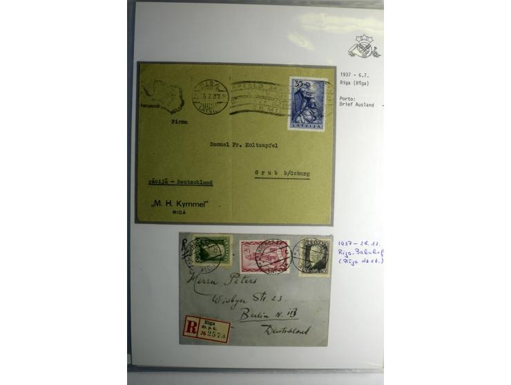 LAT-WÄHRUNG: 1923/40, ungebrauchte/postfrische und gestempelte, enorm inhaltsreiche Sammlung mit unzähligen Besonderheiten wi