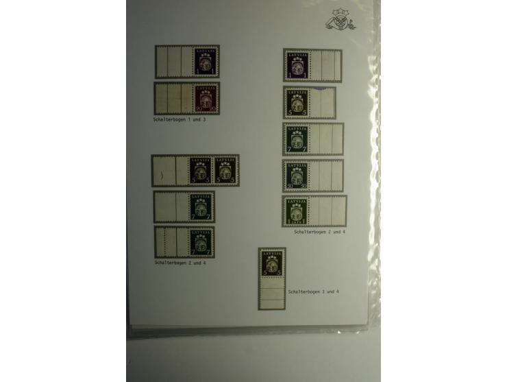 LAT-WÄHRUNG: 1923/40, ungebrauchte/postfrische und gestempelte, enorm inhaltsreiche Sammlung mit unzähligen Besonderheiten wi