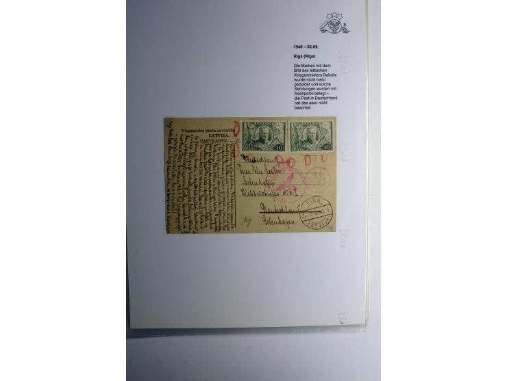 LAT-WÄHRUNG: 1923/40, ungebrauchte/postfrische und gestempelte, enorm inhaltsreiche Sammlung mit unzähligen Besonderheiten wi