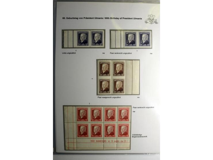 LAT-WÄHRUNG: 1923/40, ungebrauchte/postfrische und gestempelte, enorm inhaltsreiche Sammlung mit unzähligen Besonderheiten wi
