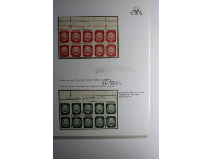 LAT-WÄHRUNG: 1923/40, ungebrauchte/postfrische und gestempelte, enorm inhaltsreiche Sammlung mit unzähligen Besonderheiten wi