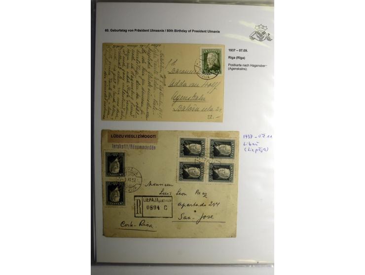 LAT-WÄHRUNG: 1923/40, ungebrauchte/postfrische und gestempelte, enorm inhaltsreiche Sammlung mit unzähligen Besonderheiten wi