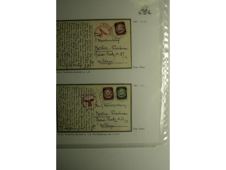 LAT-WÄHRUNG: 1923/40, ungebrauchte/postfrische und gestempelte, enorm inhaltsreiche Sammlung mit unzähligen Besonderheiten wi