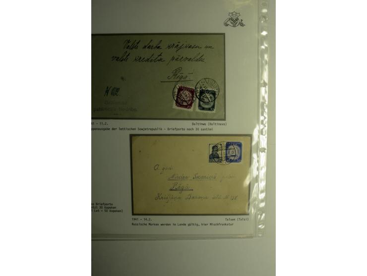 LAT-WÄHRUNG: 1923/40, ungebrauchte/postfrische und gestempelte, enorm inhaltsreiche Sammlung mit unzähligen Besonderheiten wi