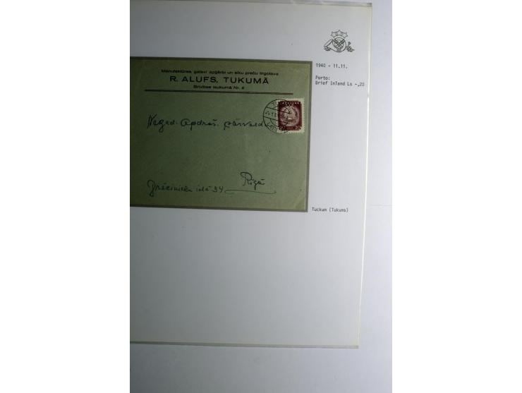 LAT-WÄHRUNG: 1923/40, ungebrauchte/postfrische und gestempelte, enorm inhaltsreiche Sammlung mit unzähligen Besonderheiten wi