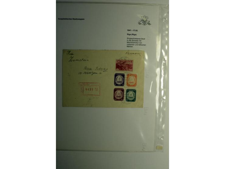 LAT-WÄHRUNG: 1923/40, ungebrauchte/postfrische und gestempelte, enorm inhaltsreiche Sammlung mit unzähligen Besonderheiten wi