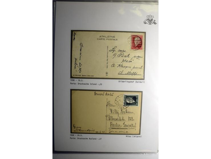 LAT-WÄHRUNG: 1923/40, ungebrauchte/postfrische und gestempelte, enorm inhaltsreiche Sammlung mit unzähligen Besonderheiten wi