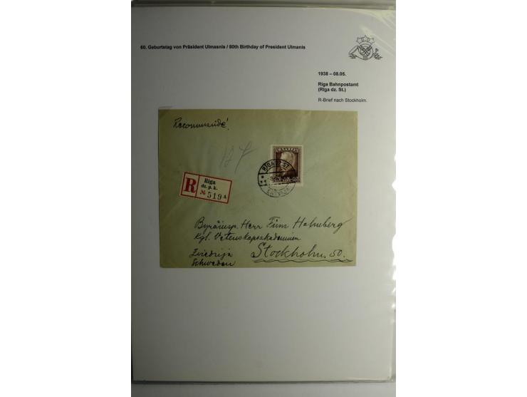 LAT-WÄHRUNG: 1923/40, ungebrauchte/postfrische und gestempelte, enorm inhaltsreiche Sammlung mit unzähligen Besonderheiten wi