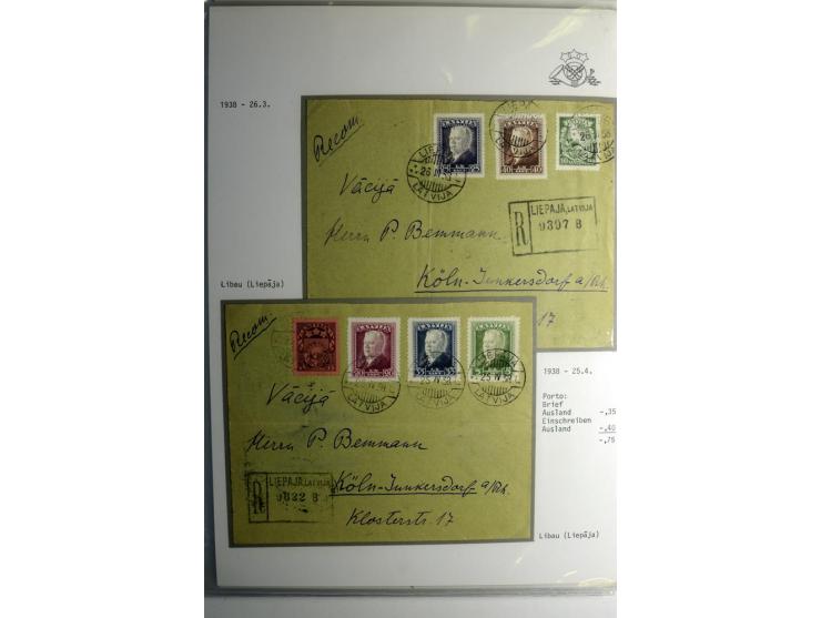 LAT-WÄHRUNG: 1923/40, ungebrauchte/postfrische und gestempelte, enorm inhaltsreiche Sammlung mit unzähligen Besonderheiten wi
