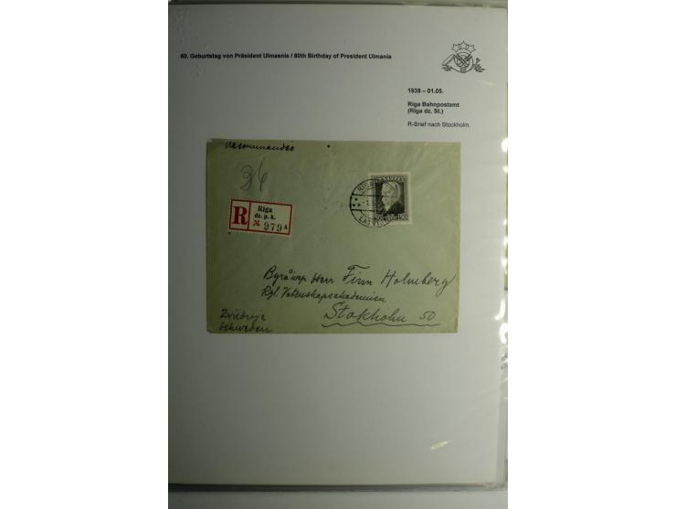 LAT-WÄHRUNG: 1923/40, ungebrauchte/postfrische und gestempelte, enorm inhaltsreiche Sammlung mit unzähligen Besonderheiten wi