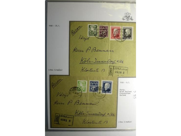 LAT-WÄHRUNG: 1923/40, ungebrauchte/postfrische und gestempelte, enorm inhaltsreiche Sammlung mit unzähligen Besonderheiten wi